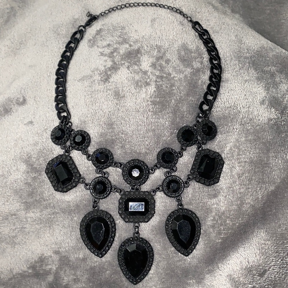 Matte black necklace